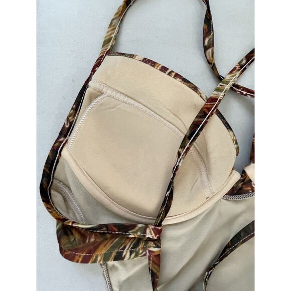 Victoria's Secret 10C One Piece Swimsuit Monokini X Back Print Swimwear 10C - Picture 9 of 13